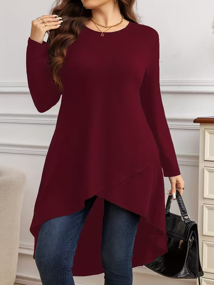 Neasa - Tricou Elegant Cu Mâneci Lungi