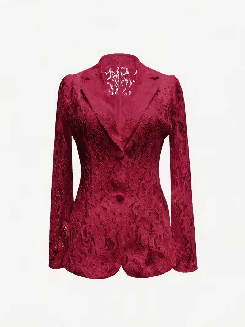 Kyliza - Blazer Cu Imprimeu Floral De Primăvară-Vară, Căptușit