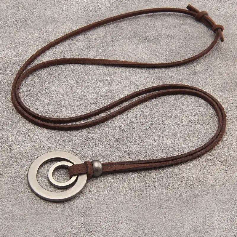 UnityRings - Colier Unisex Cu Pandantiv Dublu Cerc