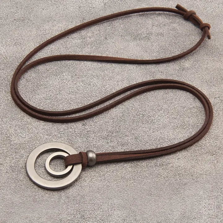 UnityRings - Colier Unisex Cu Pandantiv Dublu Cerc