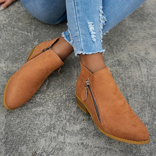 Farah - Ghete Ortopedice Din Piele Cu Fermoar