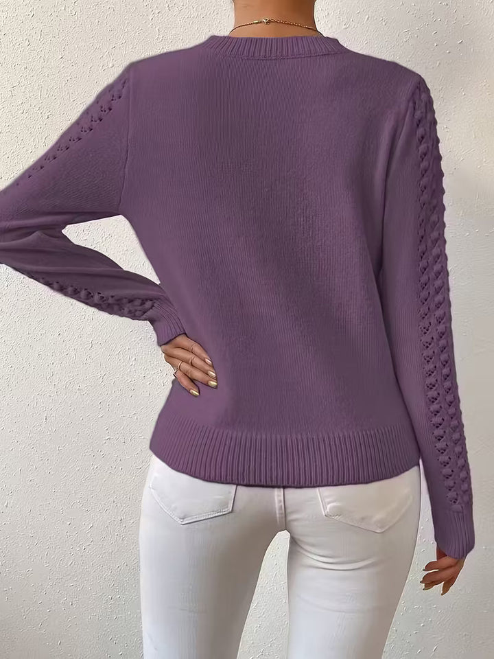 Shannen - Pulover Tricotat Cu Mâneci Lungi