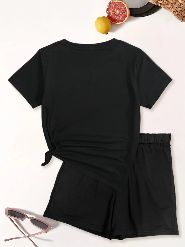 Lyra - Set Casual Din Două Piese Cu Imprimeu Grafic