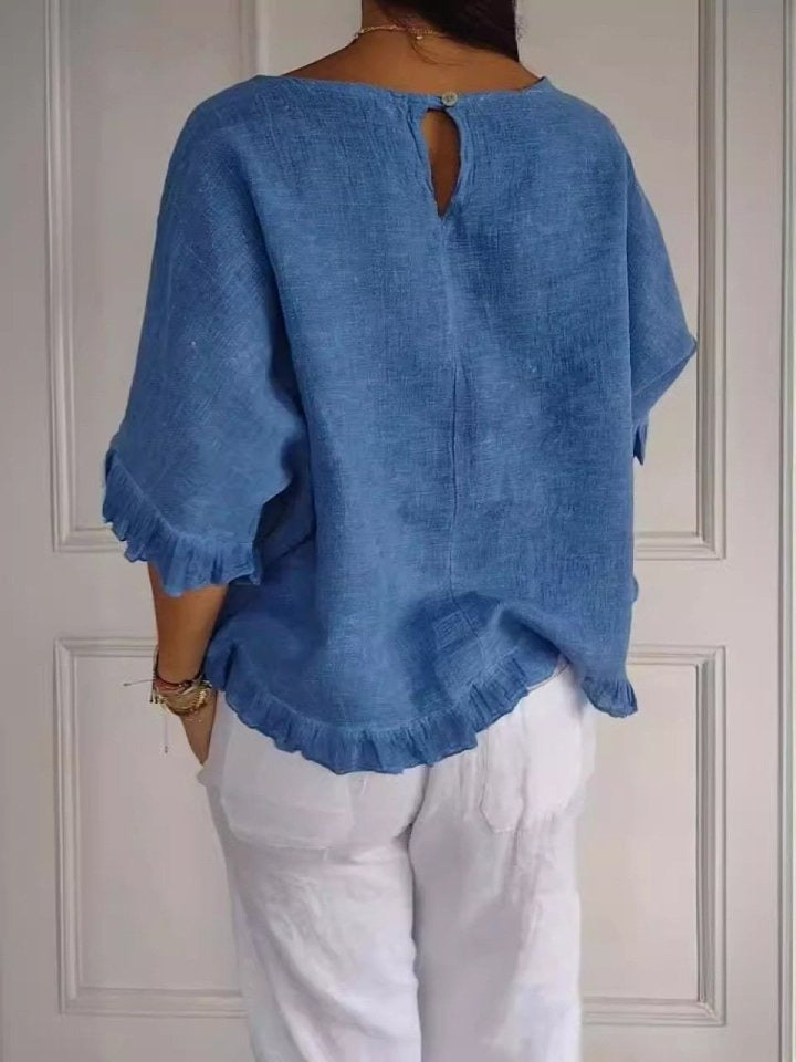 Pierrette - Bluză Elegantă Din Bumbac
