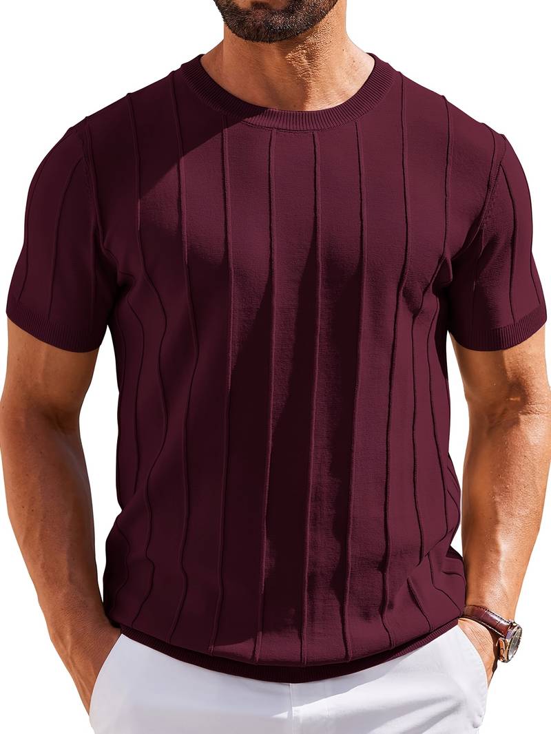 Sang - Tricou De Vară Din Tricot Cu Guler Rotund