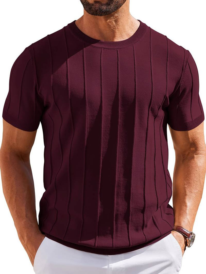 Sang - Tricou De Vară Din Tricot Cu Guler Rotund