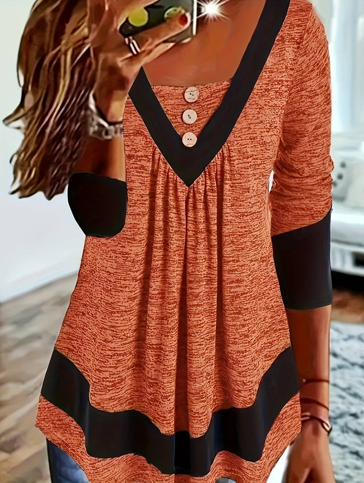 Umangi - Tricou cu mâneci lungi și nasturi