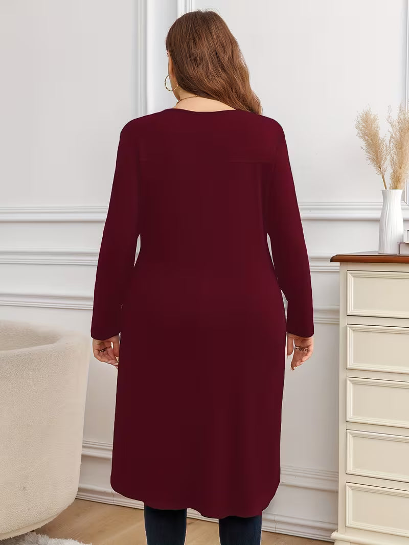 Neasa - Tricou Elegant Cu Mâneci Lungi
