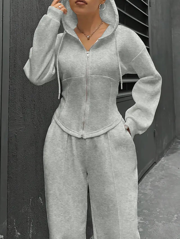 Nanci - Set Casual Cu Două Piese Cu Mâneci Lungi