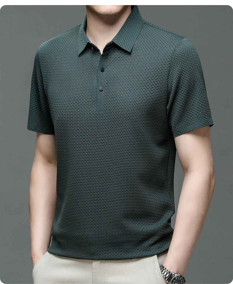 Prestigio - Tricou polo cu Mâneci Scurte și Material Elastic