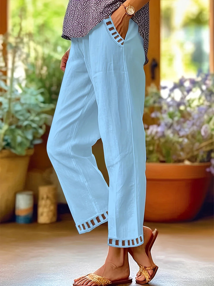 Tracey - Contrastul Trim Pantaloni Tăiați