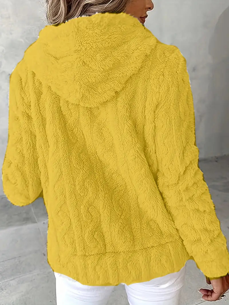 Ganka - Hanorac Cu Glugă și Fermoar Mâneci Lungi