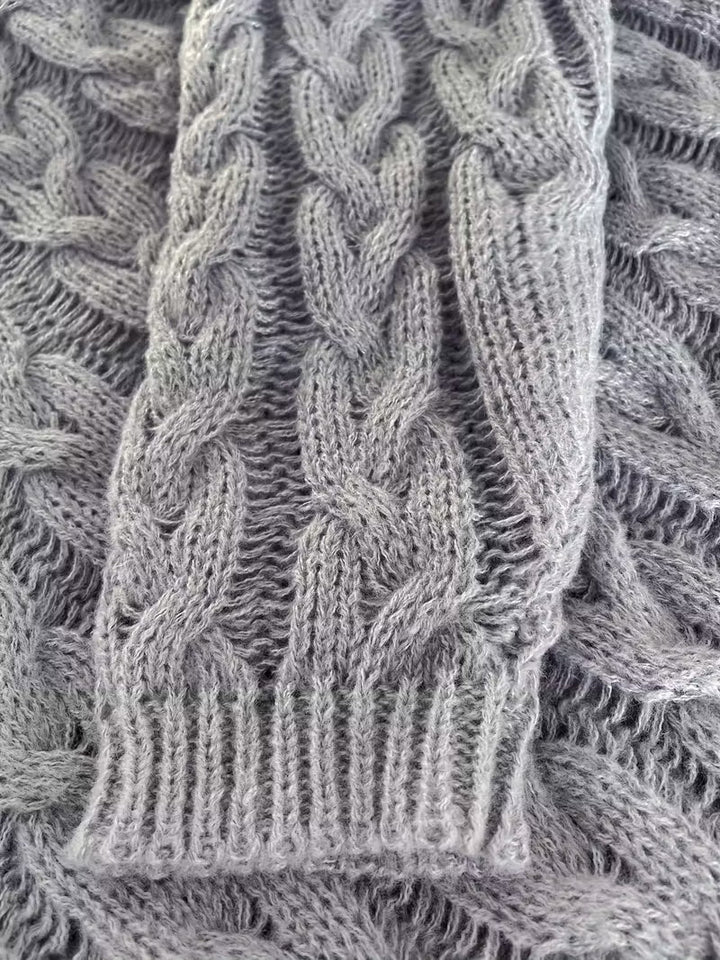 Miette - Pulover Informale Cu Mâneci Lungi Din Tricot