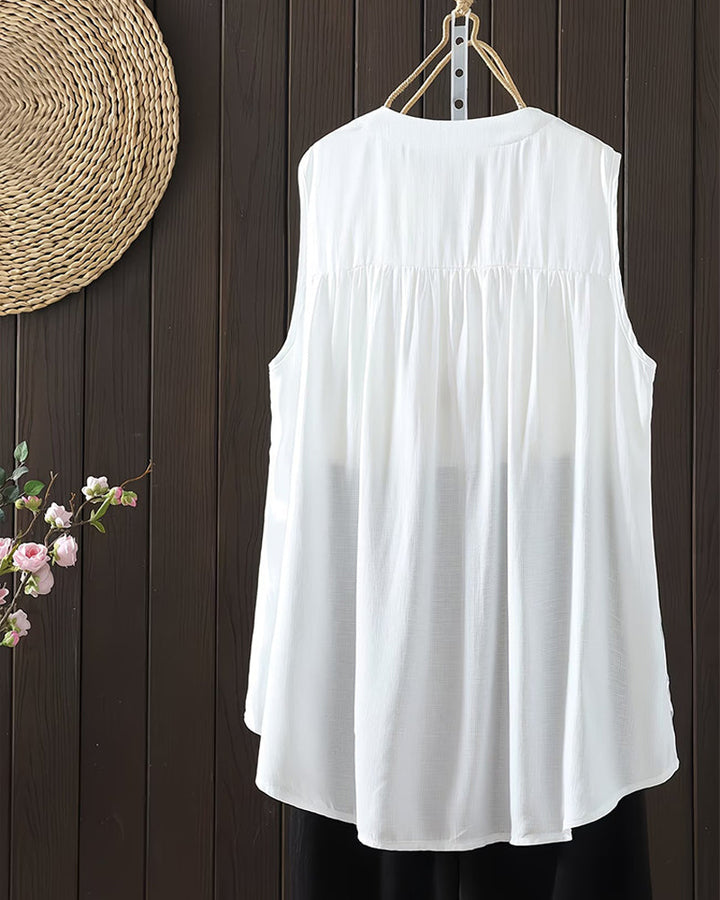 Shilika - Tricou Fără Mâneci Cu Imprimeu Floral
