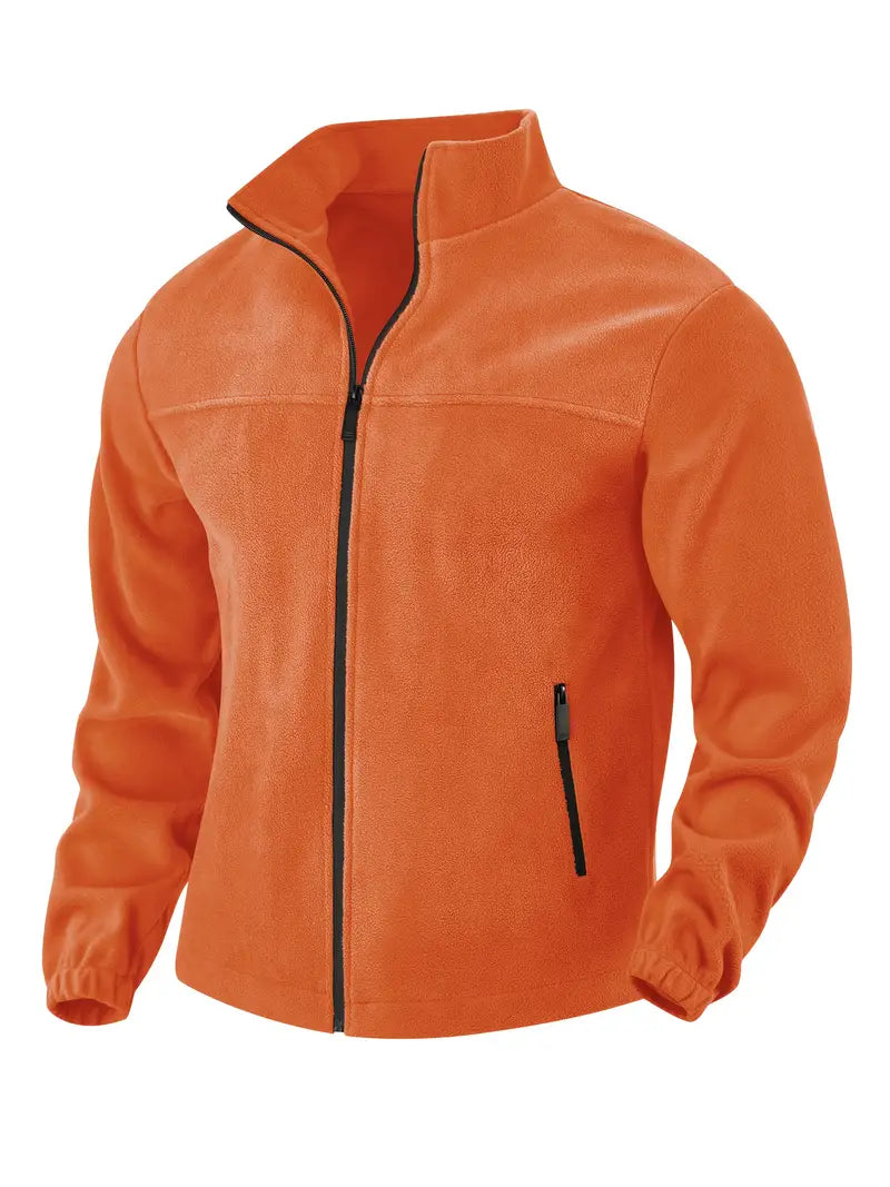 Barron - Jachetă Casual Din Fleece Cu Fermoar și Buzunar