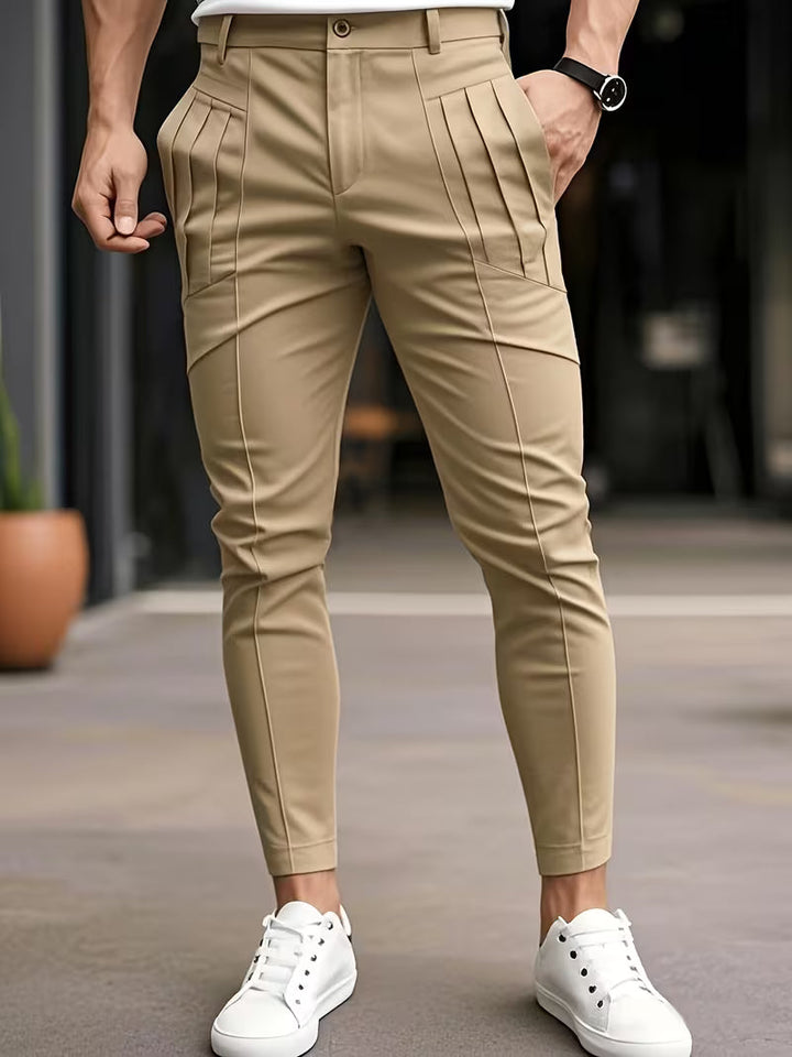 Altmann - Pantaloni cu Buzunare Plisate Croi Slim Fit