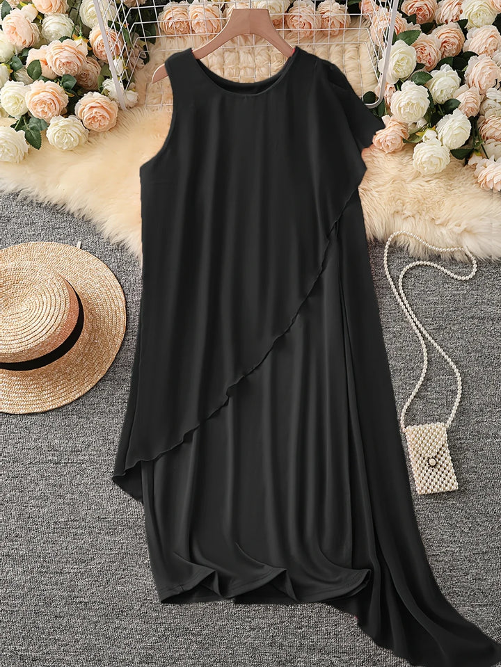 Maren - Rochie Midi Elegantă Fără Mâneci