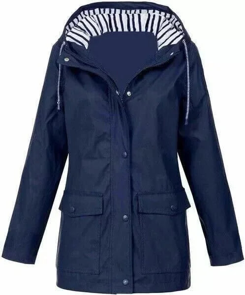 Ilektra - Jacheta Elegantă Cu Mâneci Lungi Impermeabilă și Cu Glugă