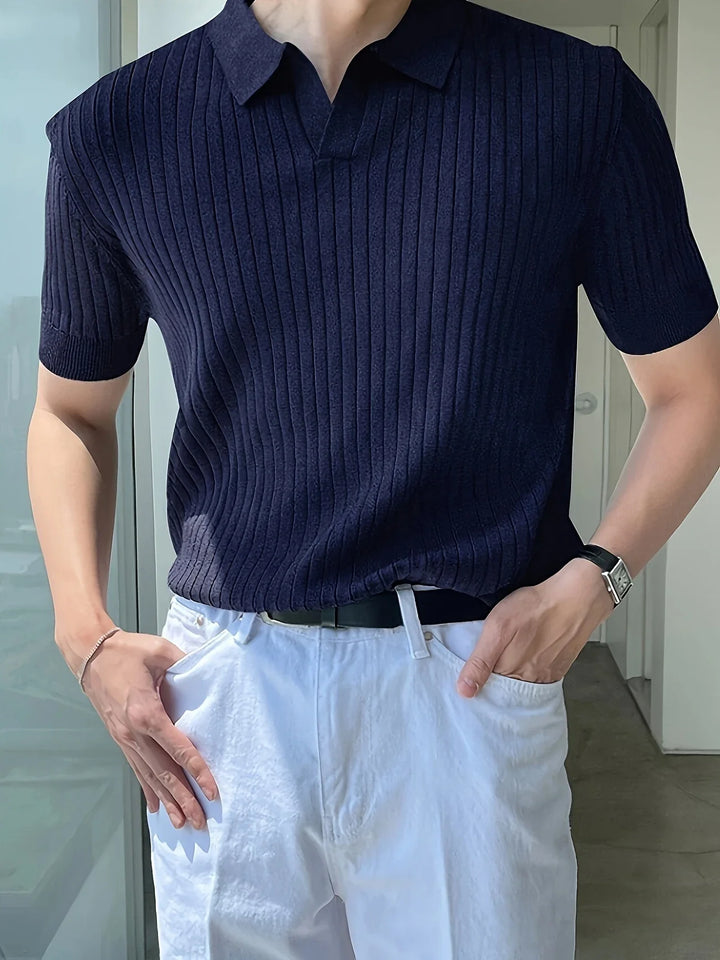 Avgustin - Tricou Polo Casual Cu Mâneci Scurte