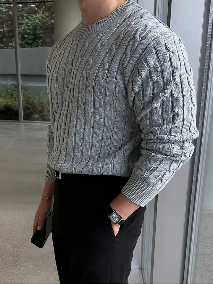 Mergim - Pulover Casual Tricotat Cu Mâneci Lungi