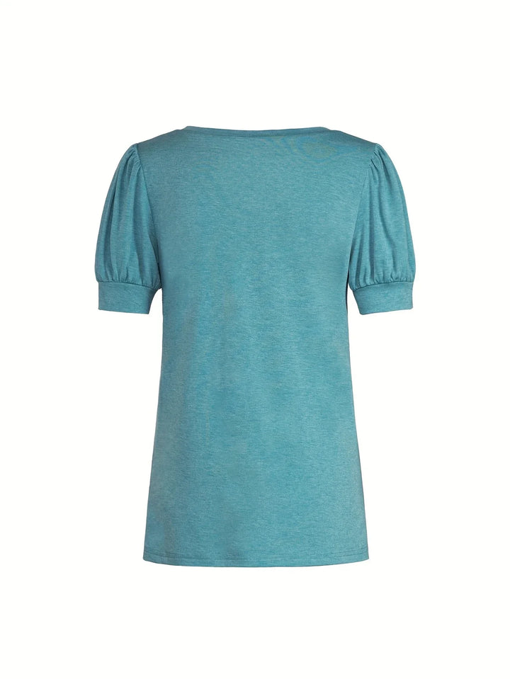 Kizzy - Tricou Cu Mâneci Scurte Si Petale Respirabile