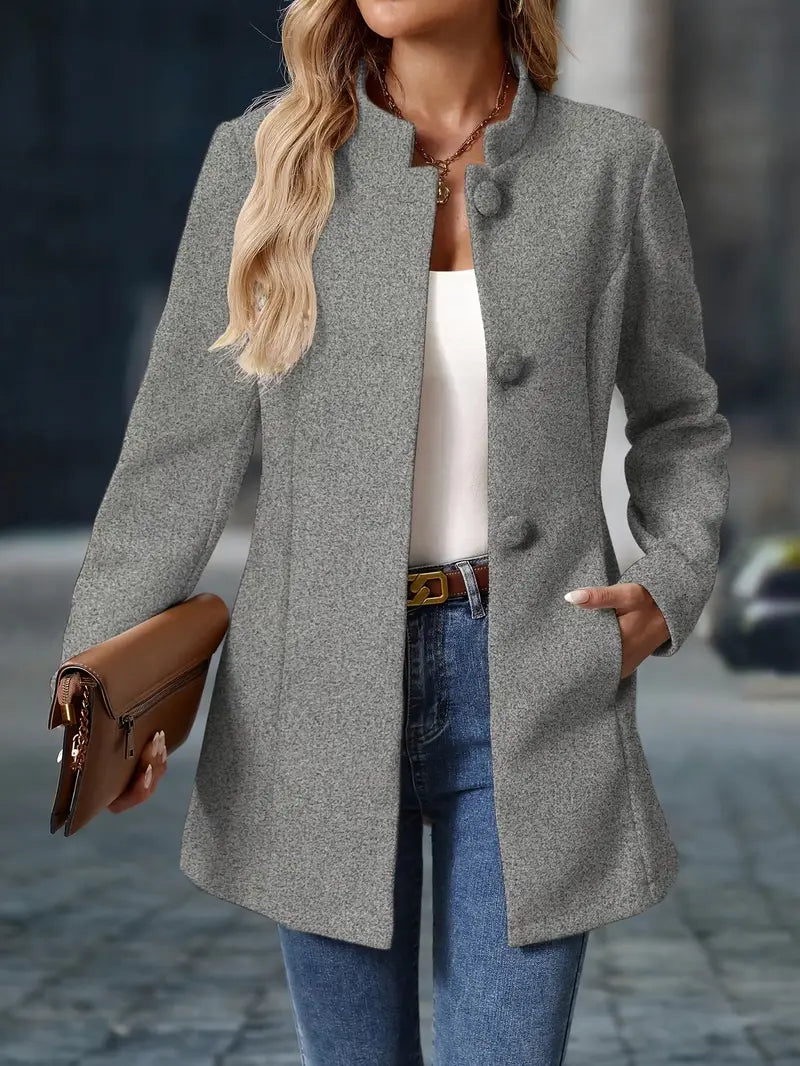 Enrietta - Blazer Elegant Cu Un Singur Rând De Nasturi