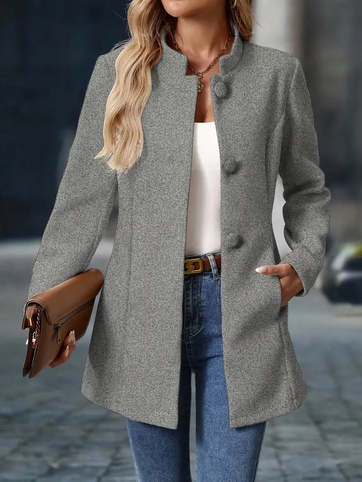 Enrietta - Blazer Elegant Cu Un Singur Rând De Nasturi
