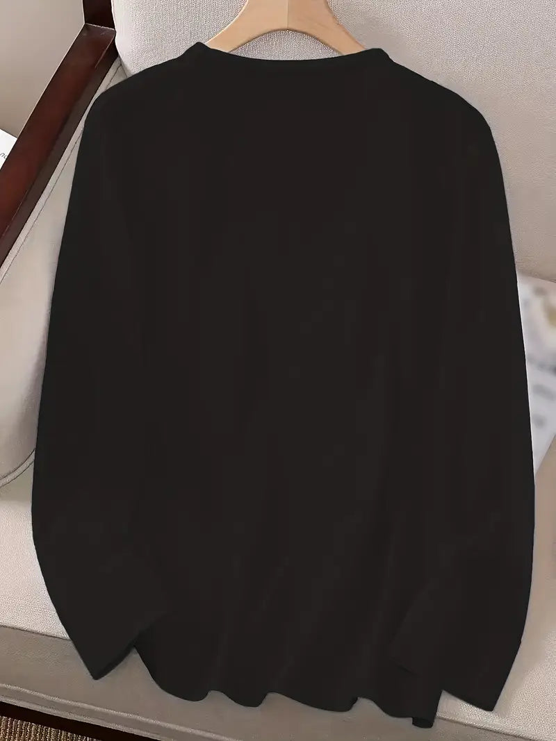 Odalina - Tricou Cazual Cu Imprimeu Smiley Cu Ochiul