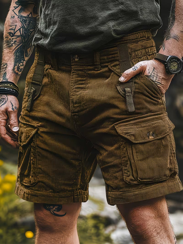 Jorit - Pantaloni Scurți Marfă Din Velur Cu Tesătură 3D
