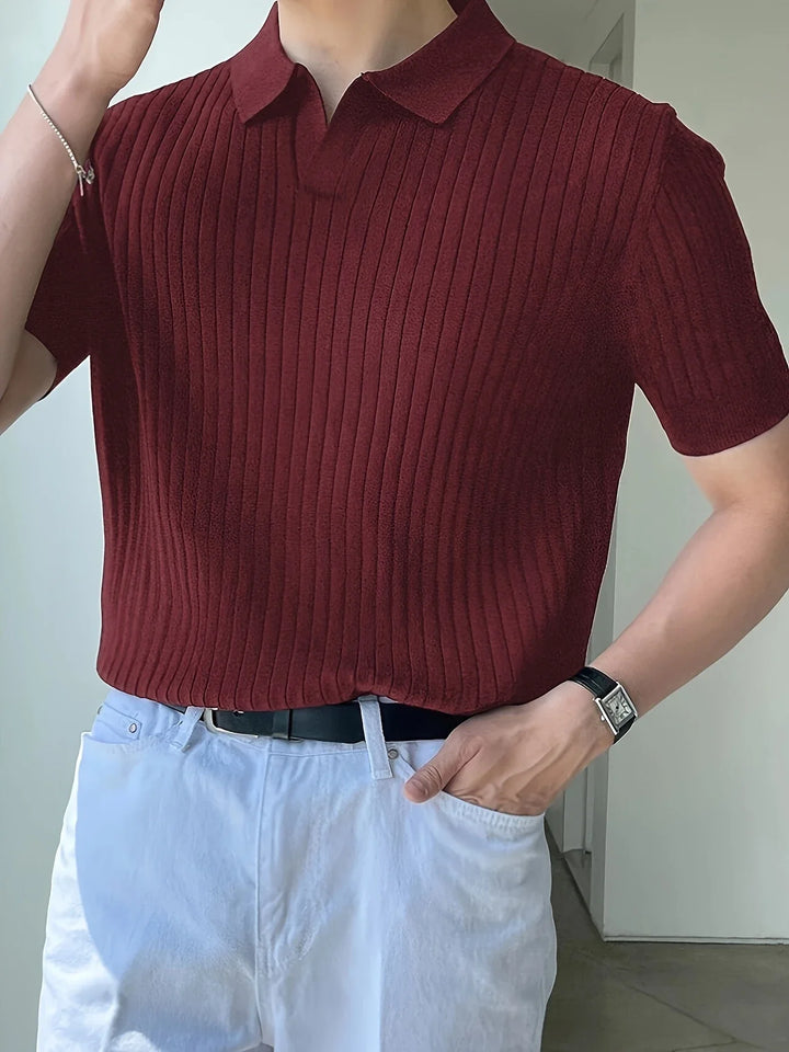 Avgustin - Tricou Polo Casual Cu Mâneci Scurte