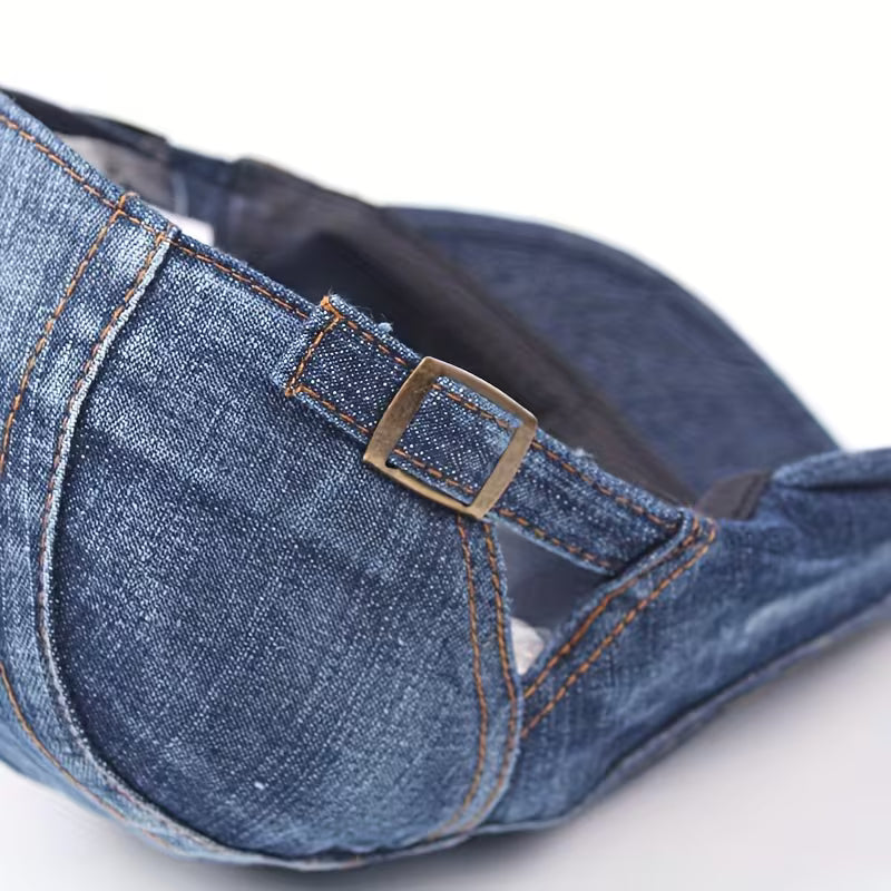 DenimCrown - Beretă Casual Din Denim, Unisex