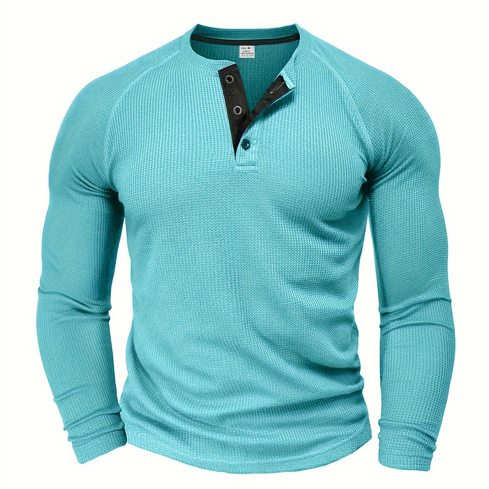 Jarik - Tricou Henley Cu Mâneci Lungi Și Textură