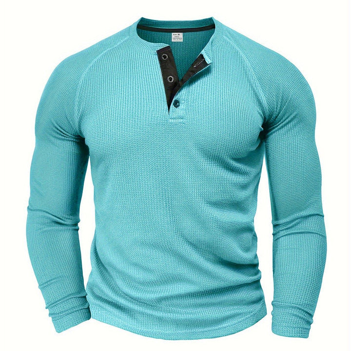 Jarik - Tricou Henley Cu Mâneci Lungi Și Textură
