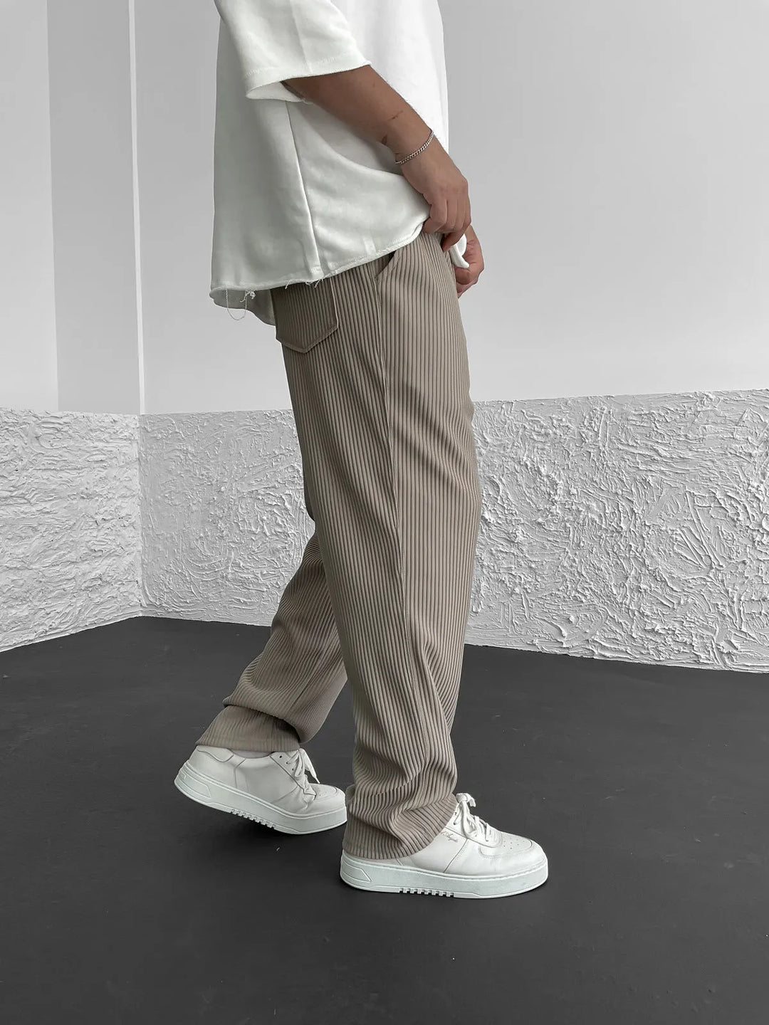 Wigand – Pantaloni Confortabili Din Spandex Cu Nervuri