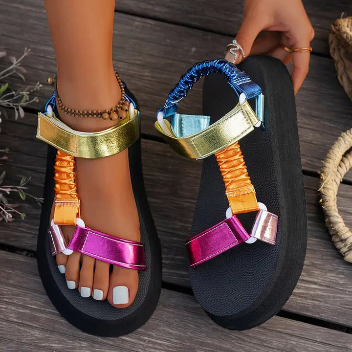 Neelee - Sandale Cu Platformă Si Curea Cu Velcro