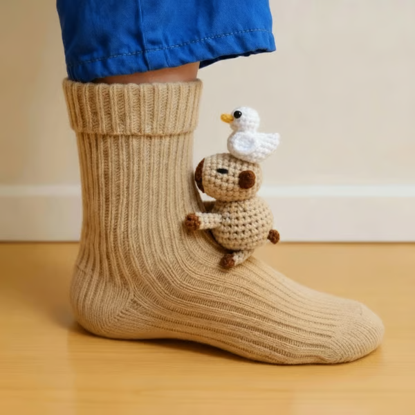 CuteStep - Șosete Tricotate Cu Animale