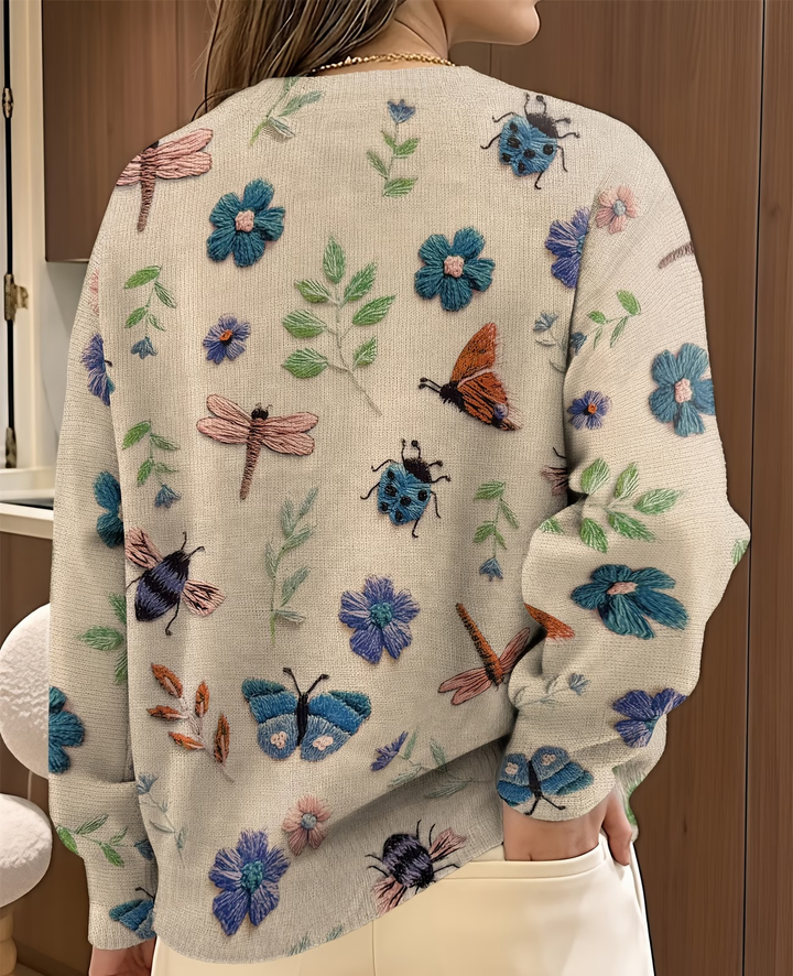 Lesa - Pulover Cu Imprimeu Floral Și Cu Insecte