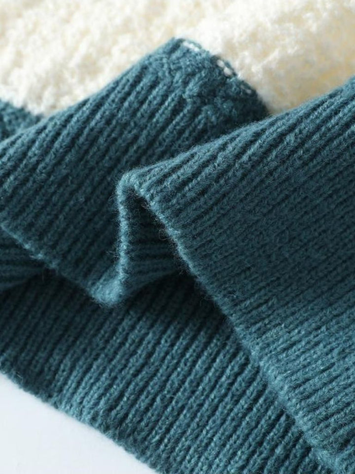 Jorren - Pulover Cu Guler Rotund Si Dungi