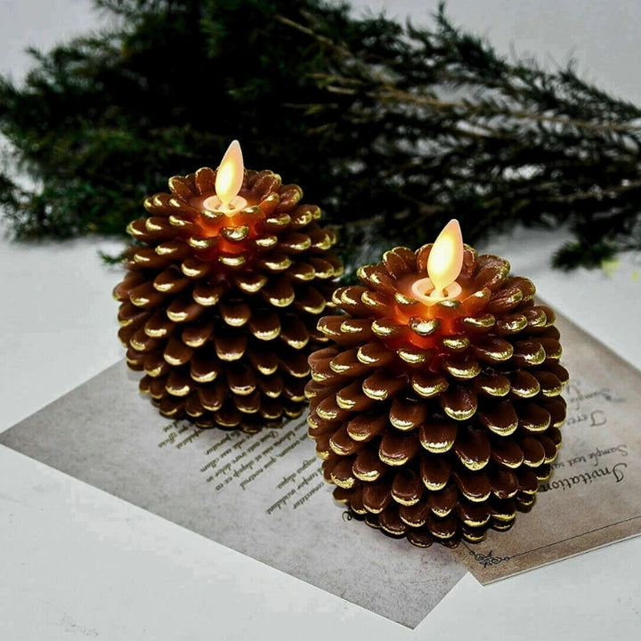 ForestFlame - Lumânare Fără Flacără Mood Pine Cone