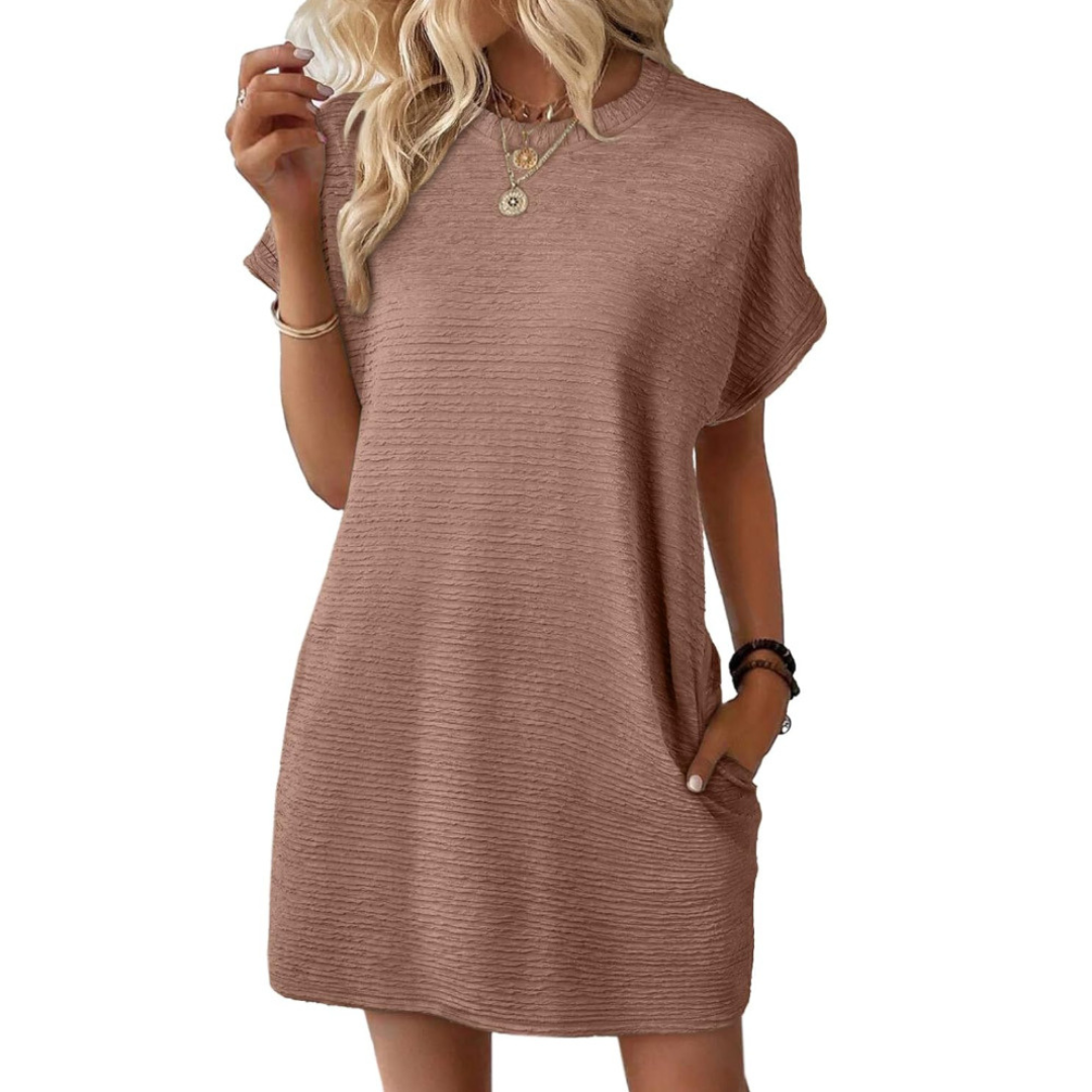 Elviaa - Rochie Mini Elegantă Cu Buzunar