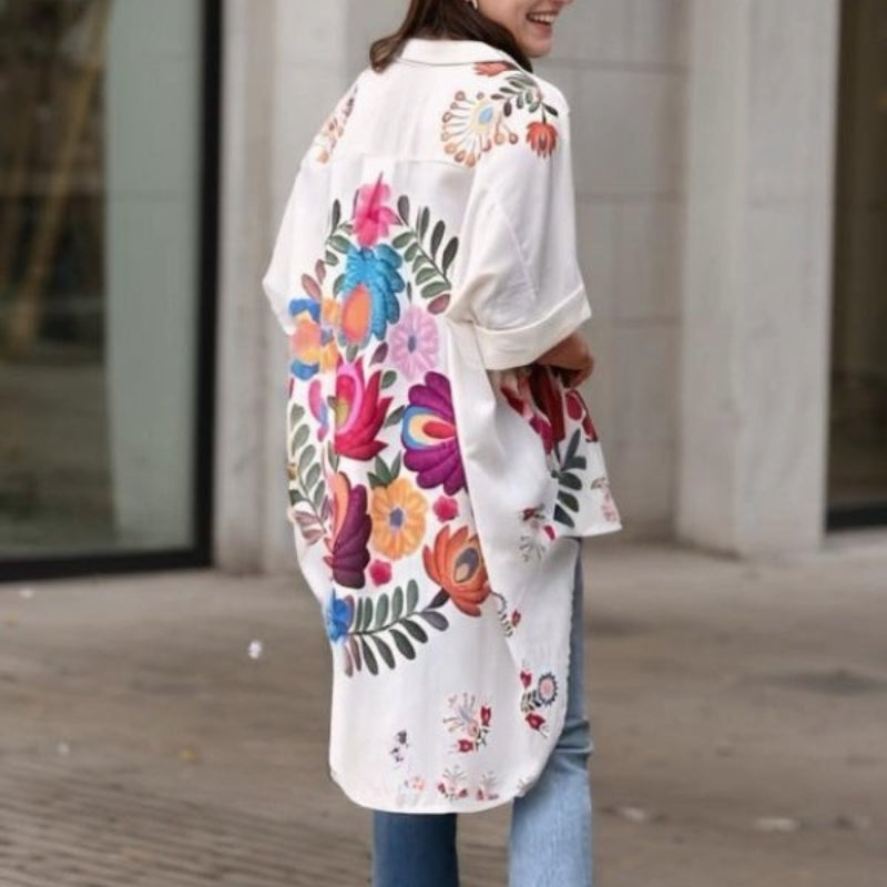 Rossella - Cămașă Elegantă Cu Imprimeu Floral