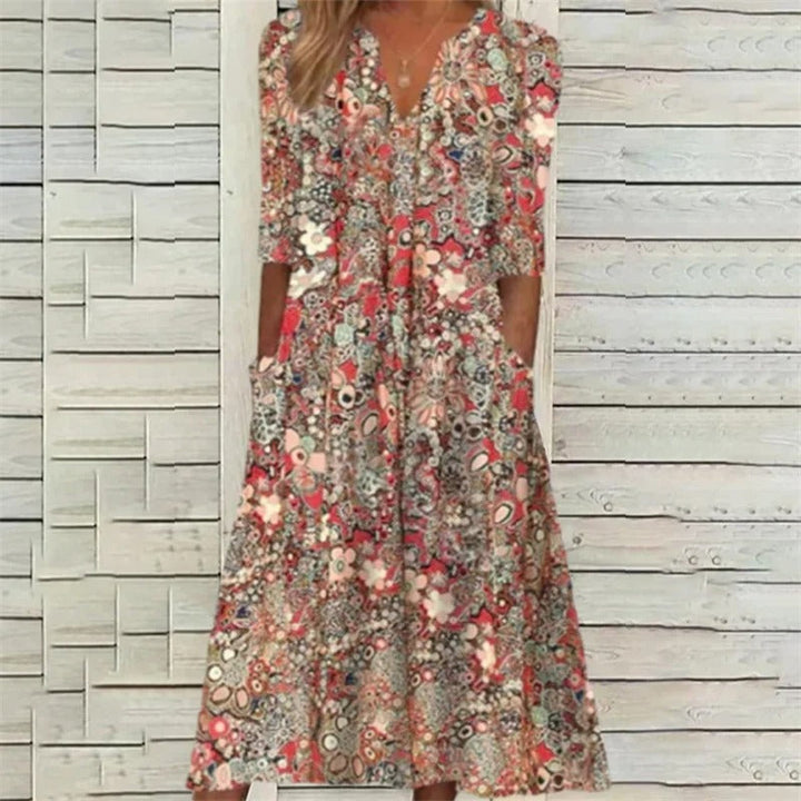 Jannama - Rochie Elegantă de Vară cu Acoperire Pntru Burtă
