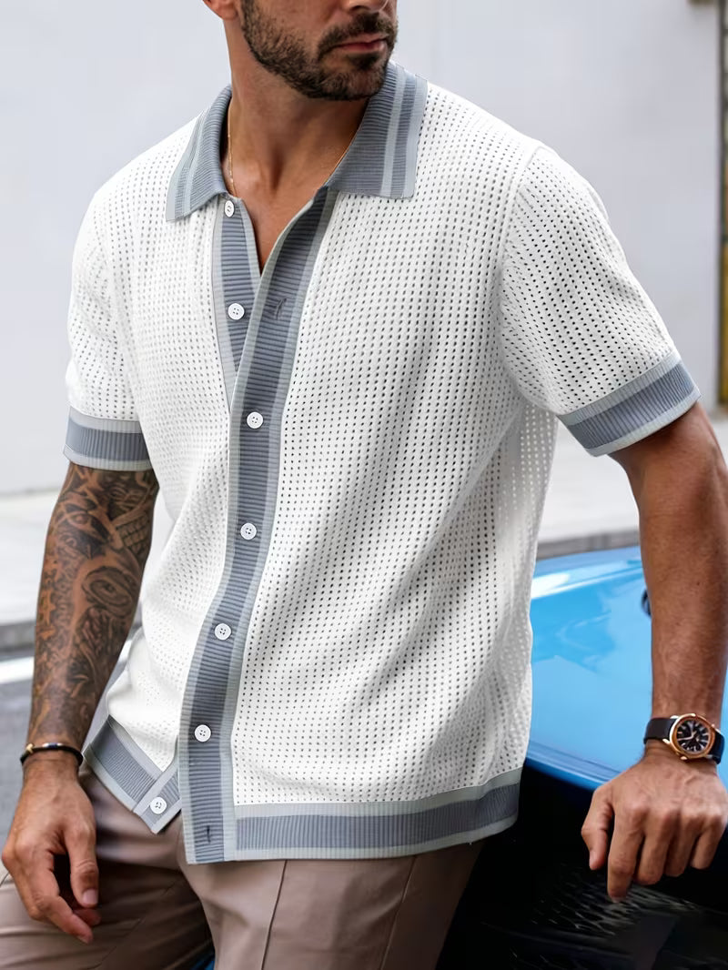 Walt – Tricou Tricotat Cu Guler Cu Revere