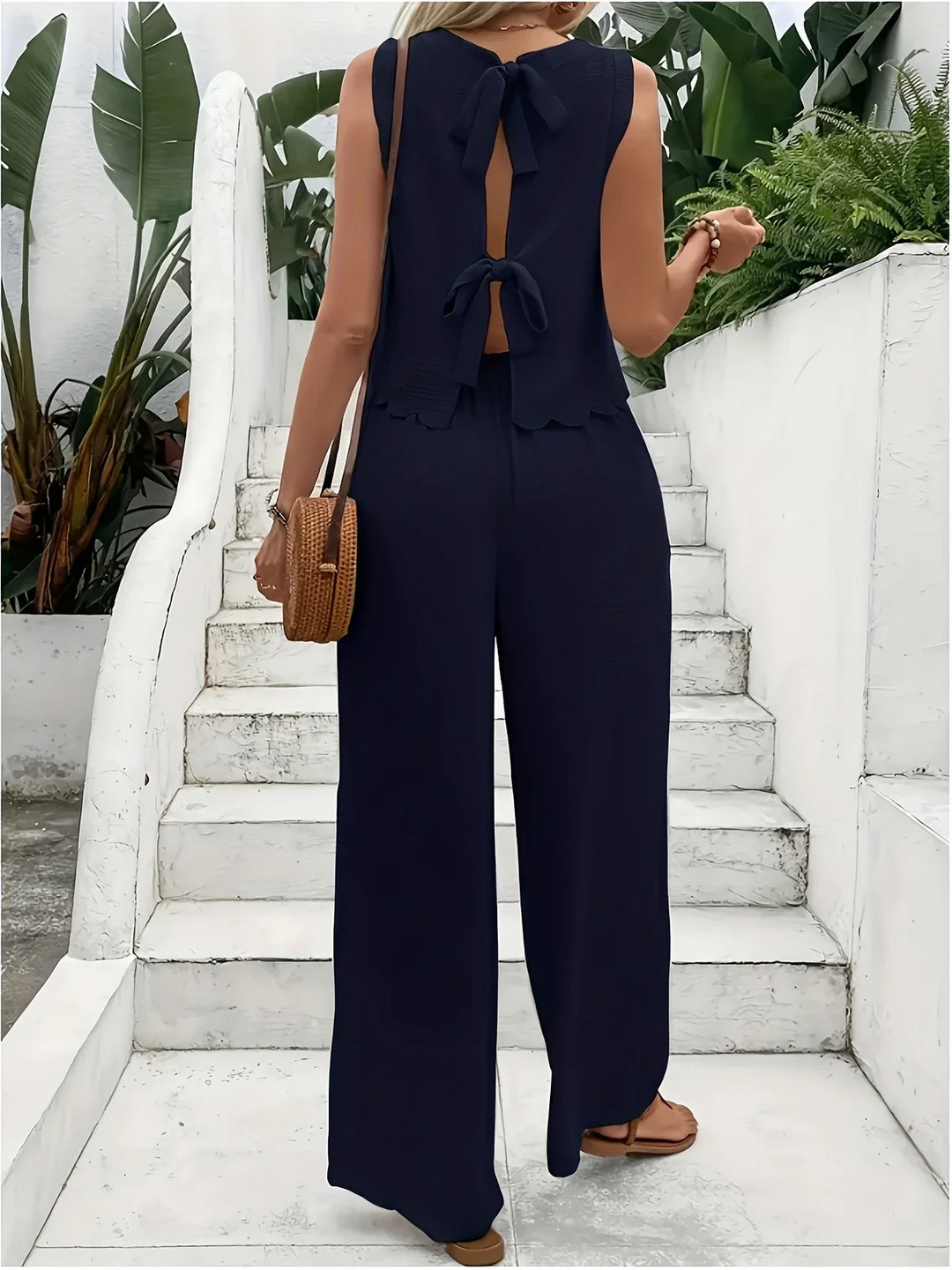 Raya - Set Elegant Din Două Piese Fără Mâneci