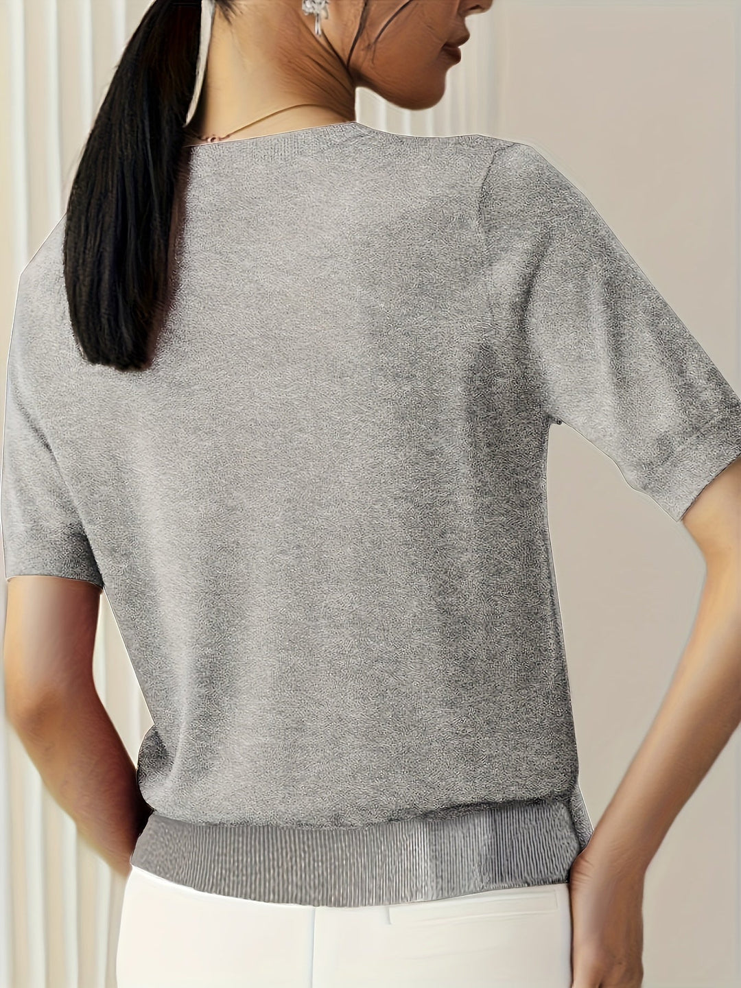 Jacquie - Tricou Ocazional  Cu Elasticitate Ridicată