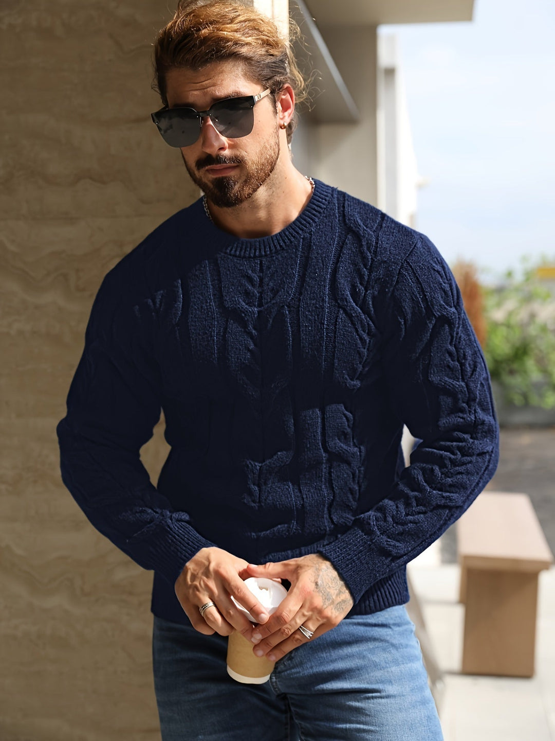 Bavon - Pulover Casual Cu Dungi