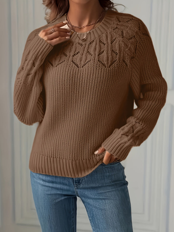 Nasia - Pulover Elegant Cu Mâneci Lungi