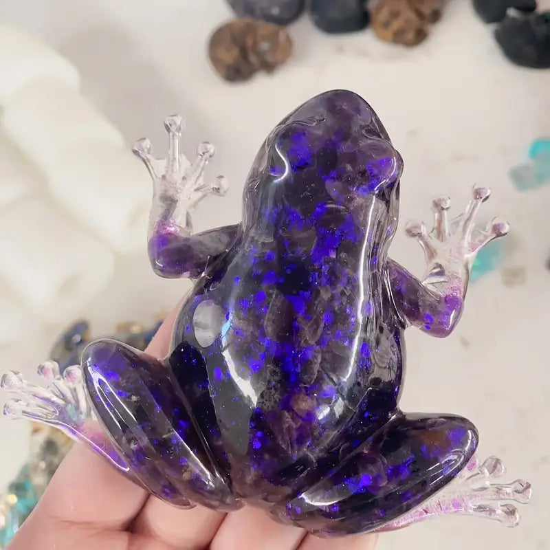 Frostone - Sculptură Din Cristal în Formă de Broască Pentru Decorarea Casei