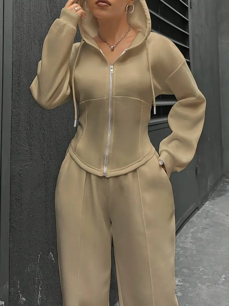 Nanci - Set Casual Cu Două Piese Cu Mâneci Lungi