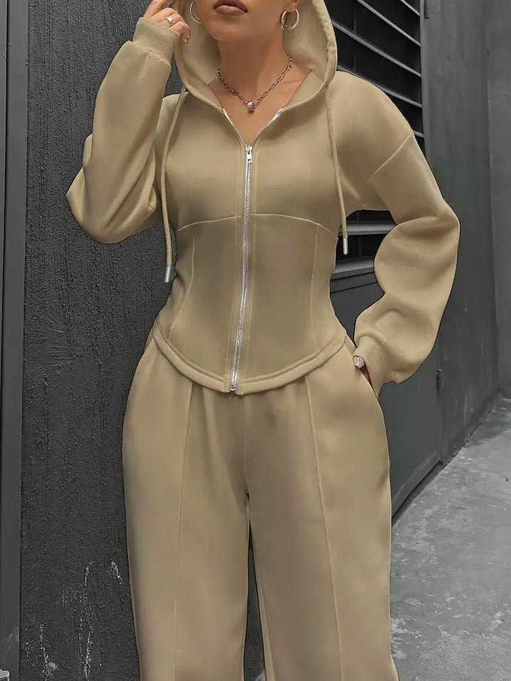Nanci - Set Casual Cu Două Piese Cu Mâneci Lungi